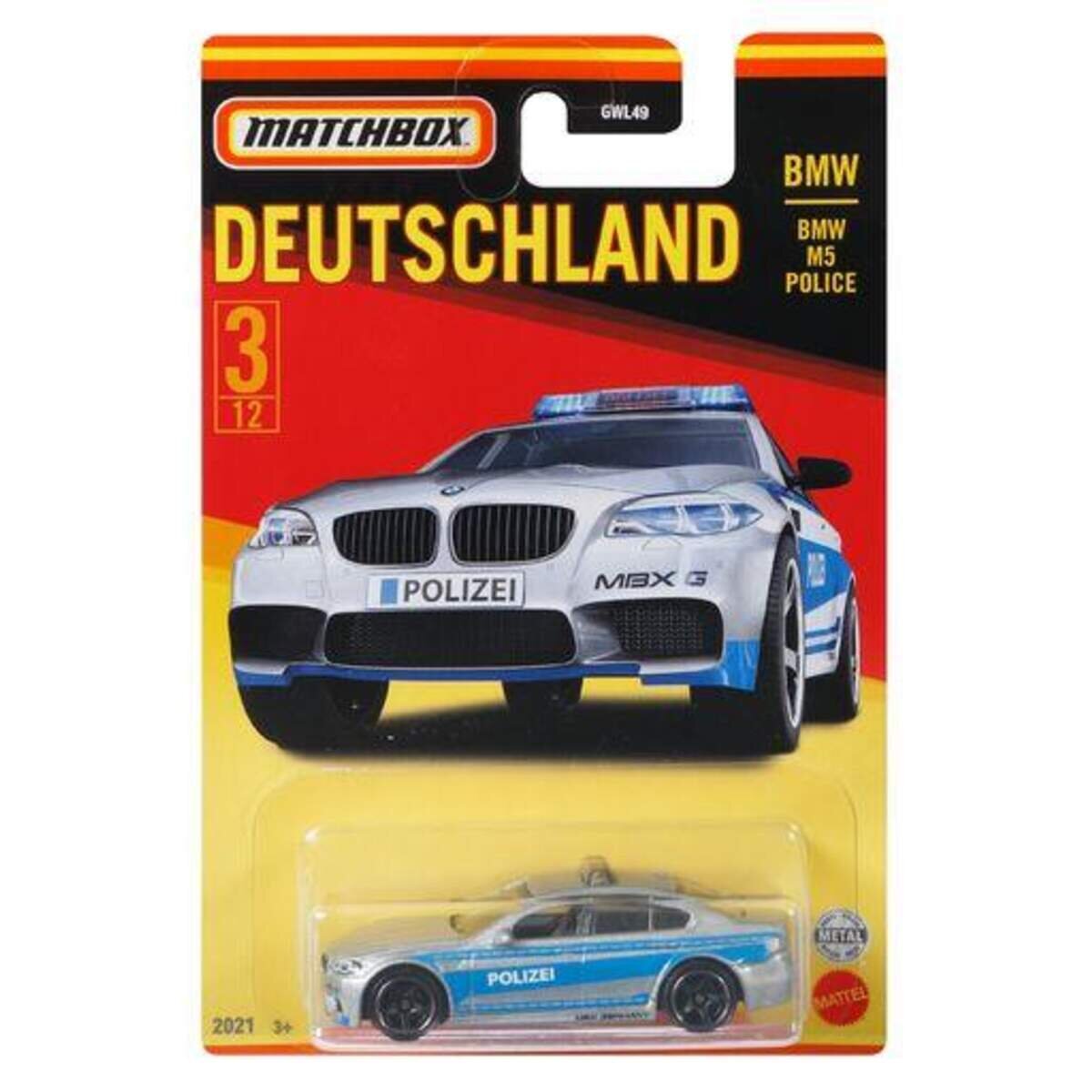 Mattel Matchbox Best of Germany Die-Cast Sortiment, 1 Stück, 5-fach sortiert