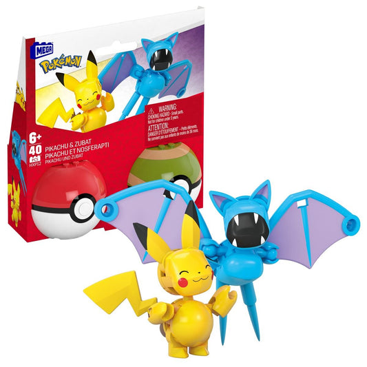 Mattel MEGA Pokemon Pokeball Pikachu und Zubat