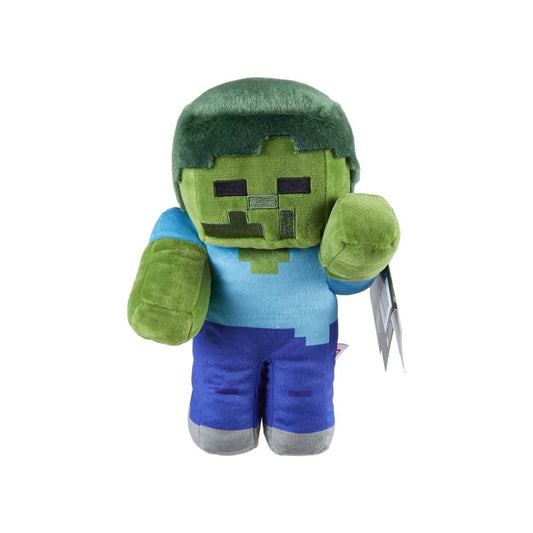 Mattel Minecraft Basic Plush Zombie Halloween, 20 cm