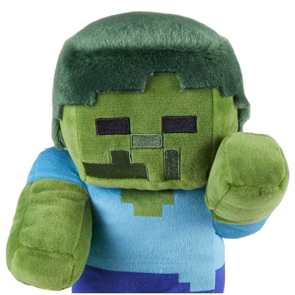 Mattel Minecraft Basic Plush Zombie Halloween, 20 cm