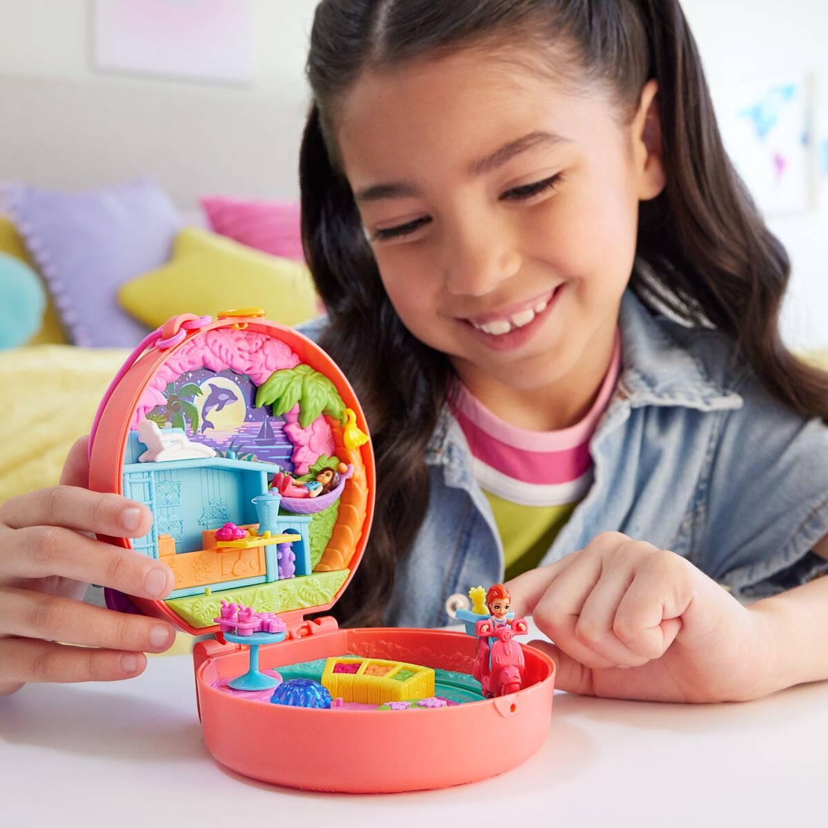 Mattel Polly Pocket Adventure Moped Schatulle