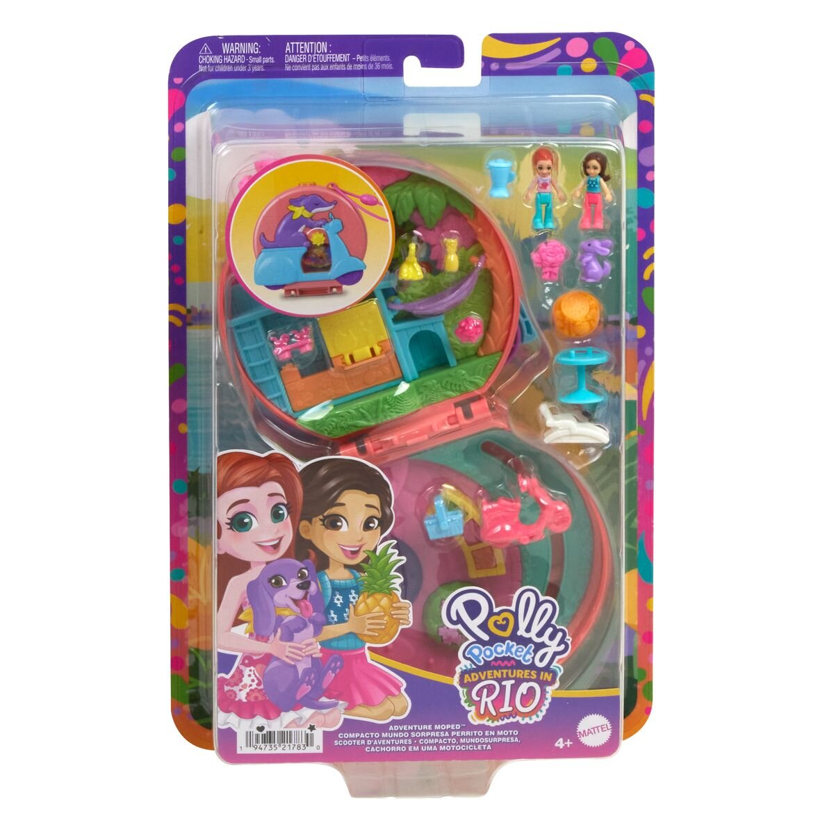 Mattel Polly Pocket Adventure Moped Schatulle