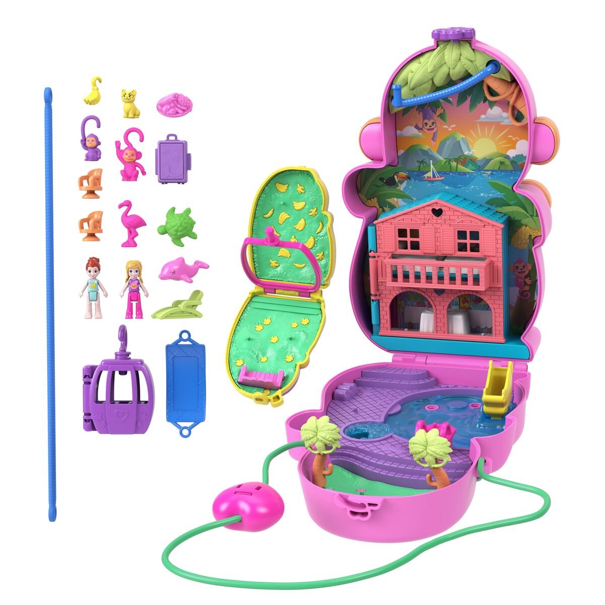 Mattel Polly Pocket Affenmama und Baby