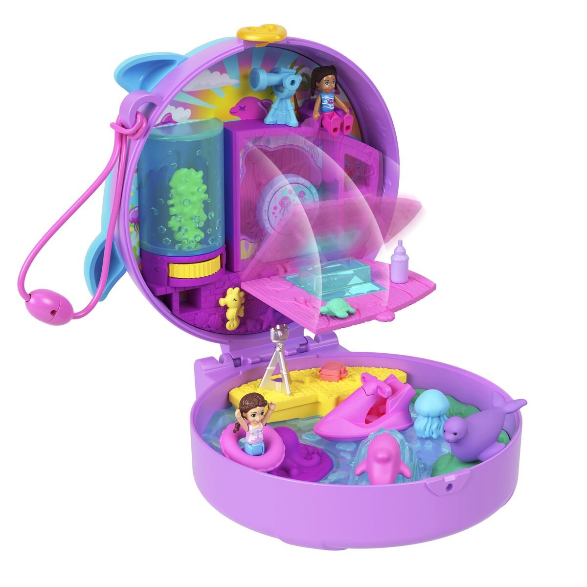 Mattel Polly Pocket Delfin retten und Spielen Schatulle