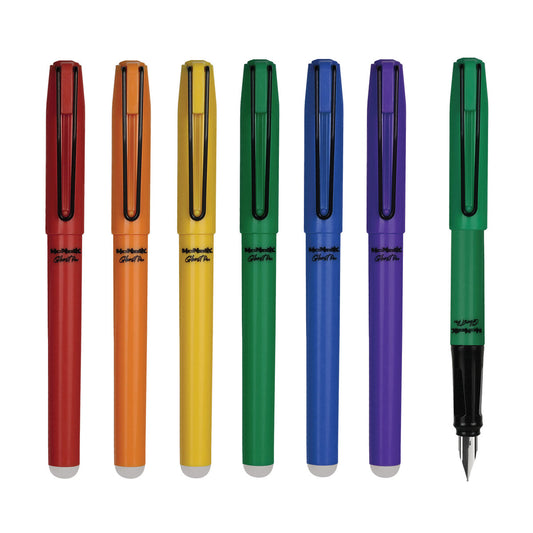 McNeill Ghost Pen Radierbarer Füller mit Metallclip, 6 Farben sortiert