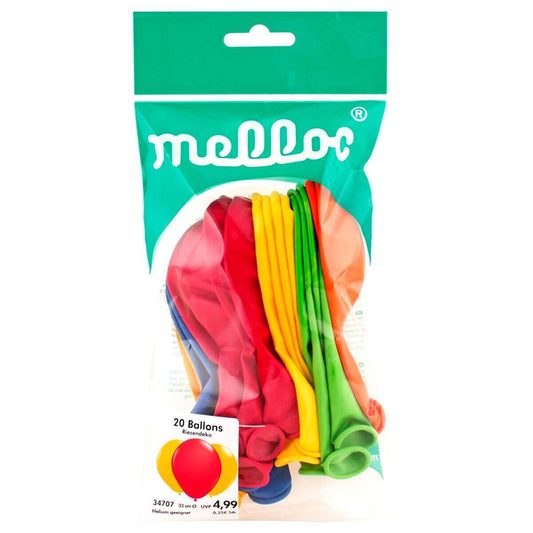 Melloc 20 bunte Ballons, 33 cm