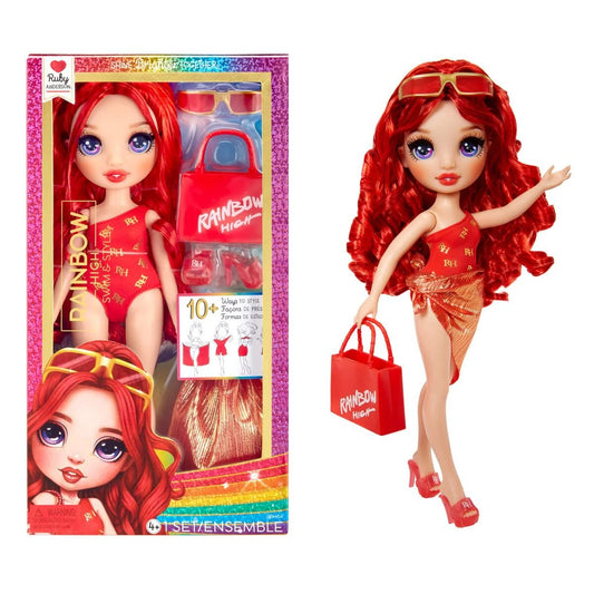 MGA Entertainment Rainbow High Swim & Style Ruby (Red) 28 cm