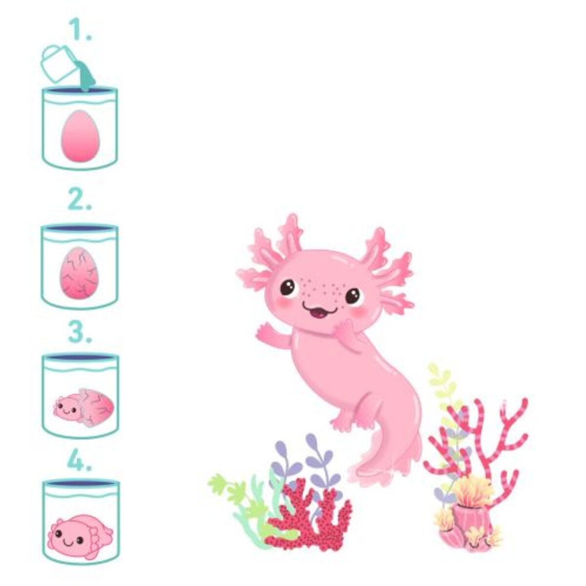 moses. Schlüpfender Axolotl, 1 Stück, 2-fach sortiert