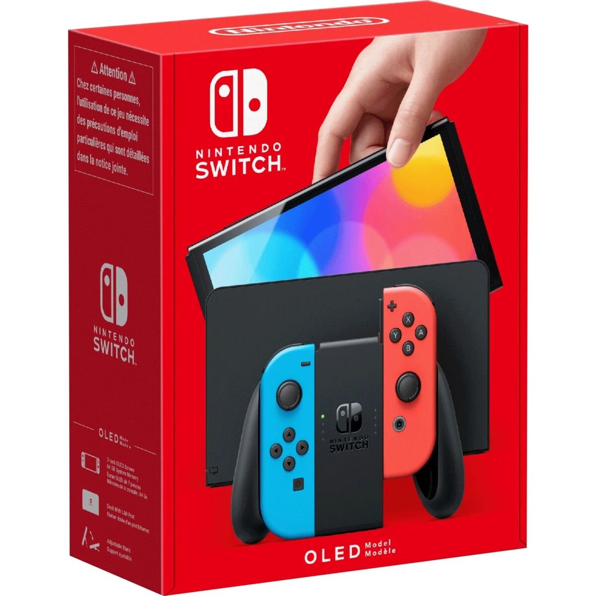 Nintendo Switch-Konsole (OLED-Modell) Neon-Rot/Neon-Blau