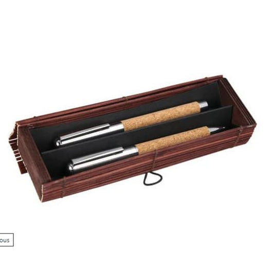 Online 30170 Füllfederhalter und Kugelschreiber mit Rollerball 2-Teilig Cork Pen