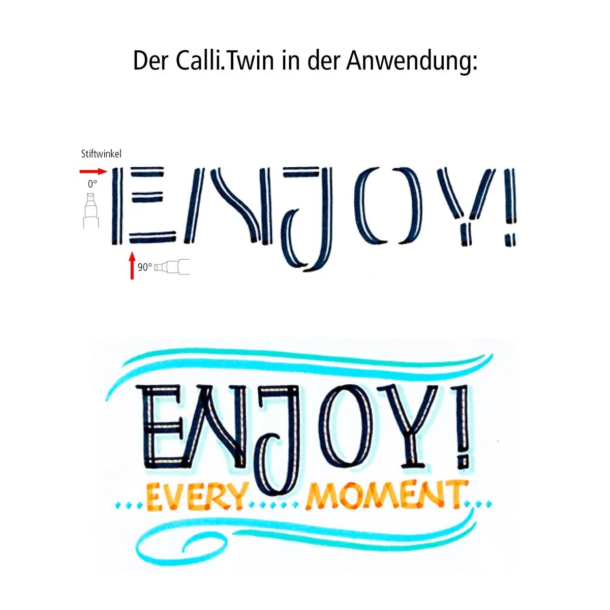 ONLINE Calli.Twin Fresh, 5er Set Handlettering Pens