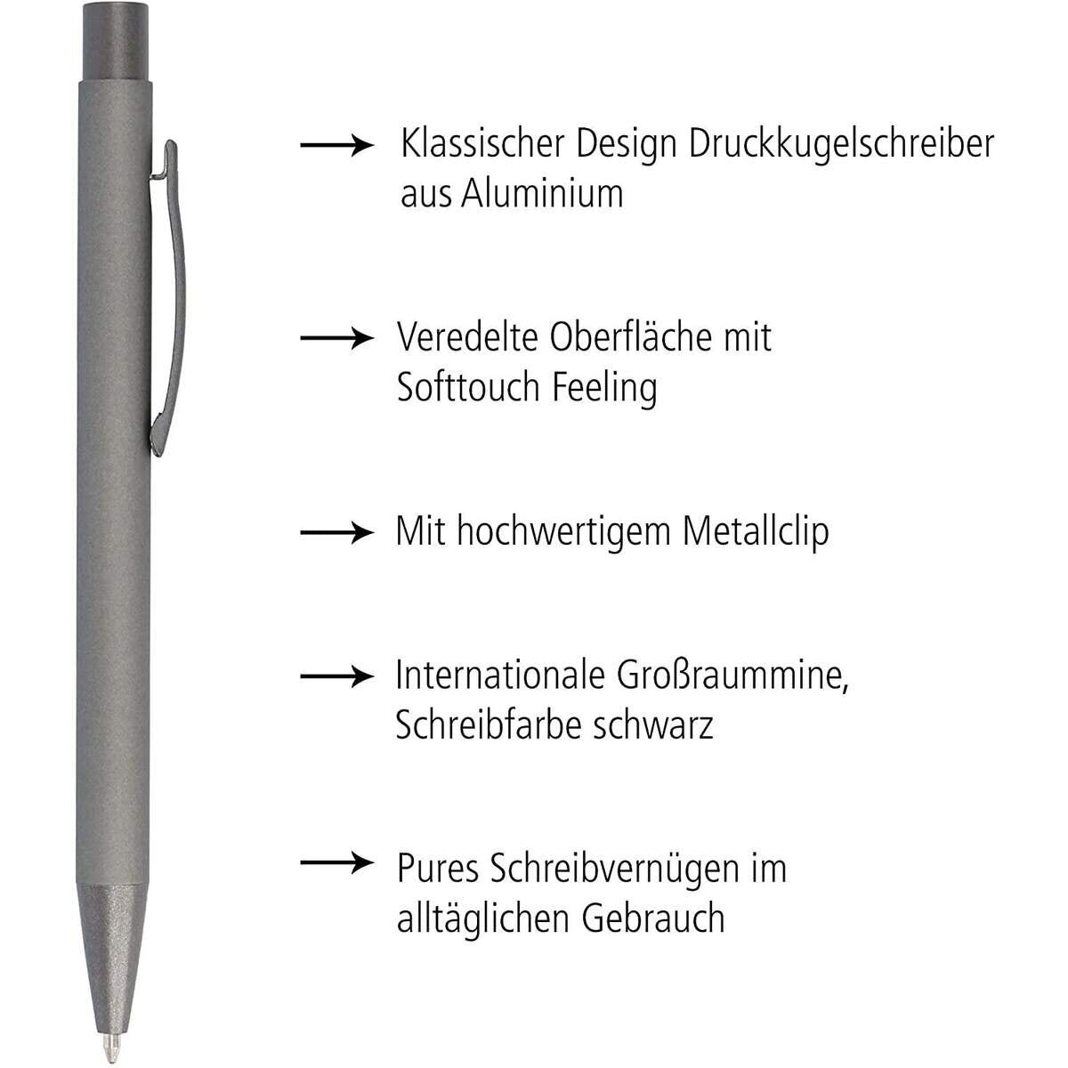 ONLINE Kugelschreiber M Soft Metal Pure grey