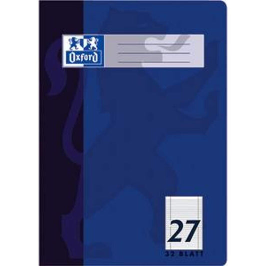 Oxford Schulheft A4, liniert, Lineatur 27, 32 Blatt, nachtblau, SCRIBZEE®, Optik Paper®