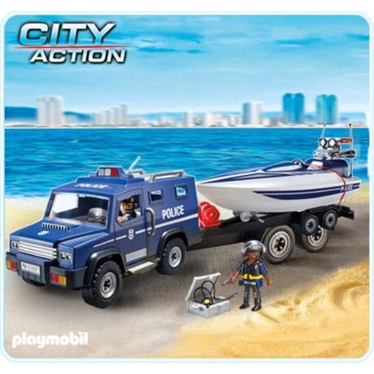 PLAYMOBIL® 5187 Polizei-Truck mit Speedboot