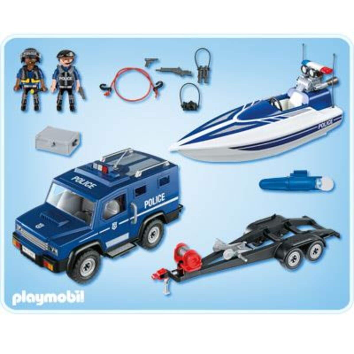 PLAYMOBIL® 5187 Polizei-Truck mit Speedboot