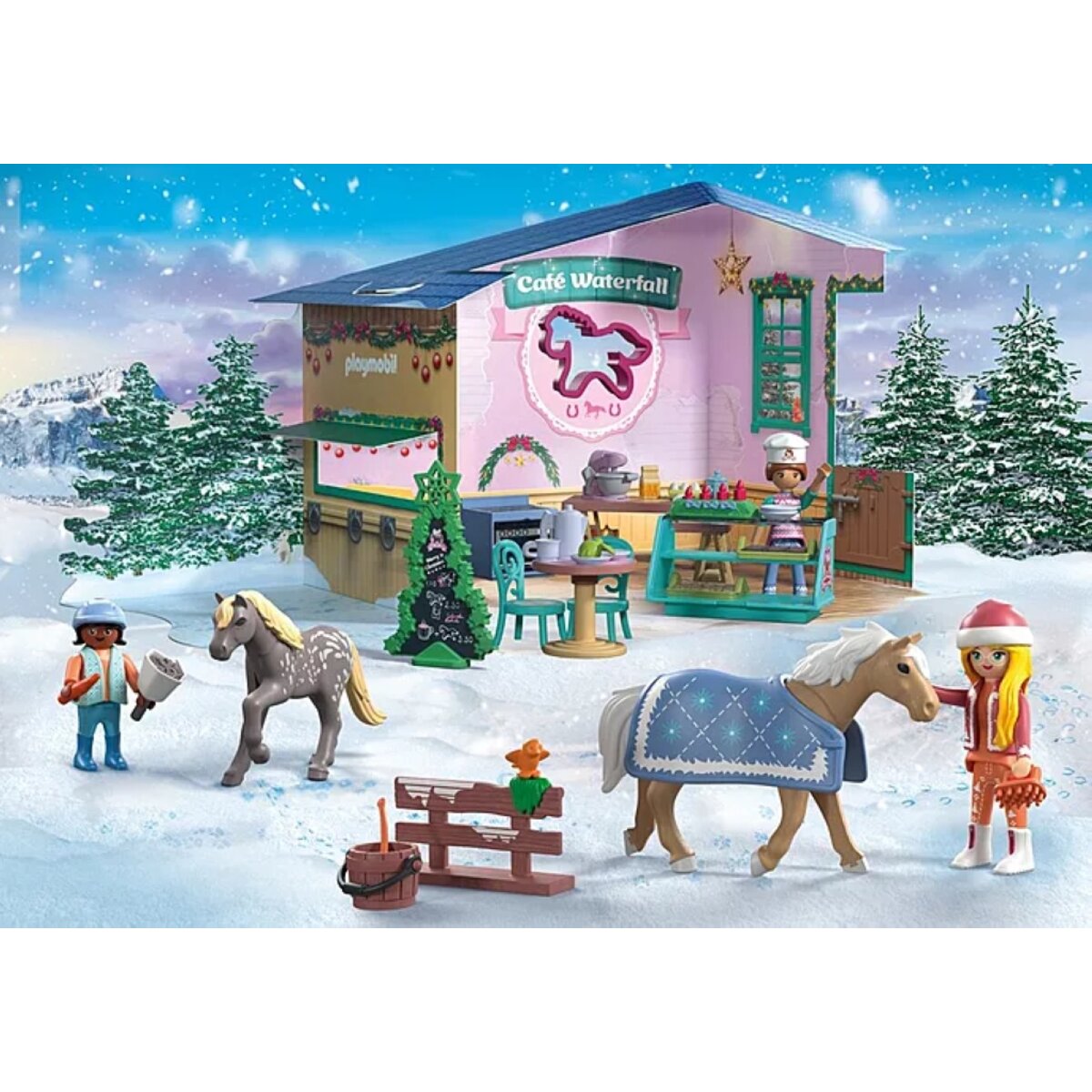 PLAYMOBIL® 71952 Horses of Waterfall Adventskalender: Weihnachtsbacken im Reitercafé