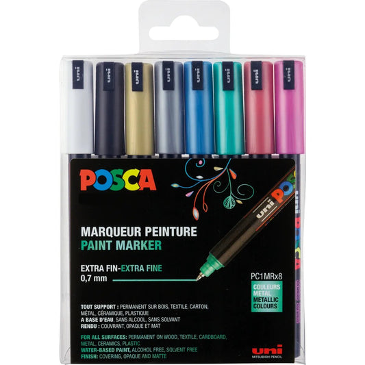 Posca Marker UNI POSCA PC-1MR 8er Set Metallic