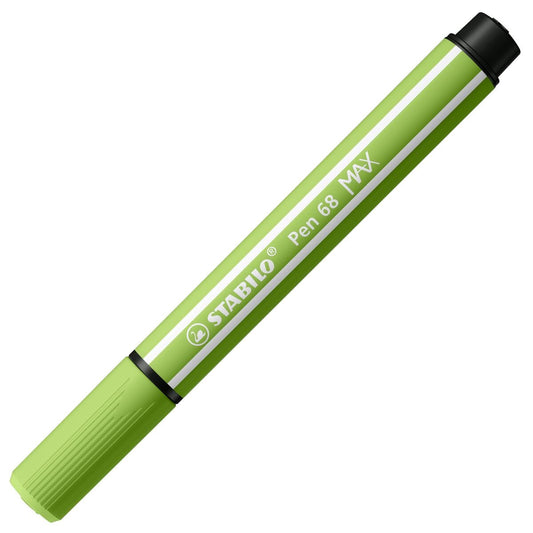 Premium-Filzstift mit dicker Keilspitze - STABILO Pen 68 MAX - Einzelstift - hellgrün