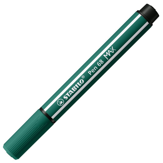 Premium-Filzstift mit dicker Keilspitze - STABILO Pen 68 MAX - Einzelstift - blaugrün