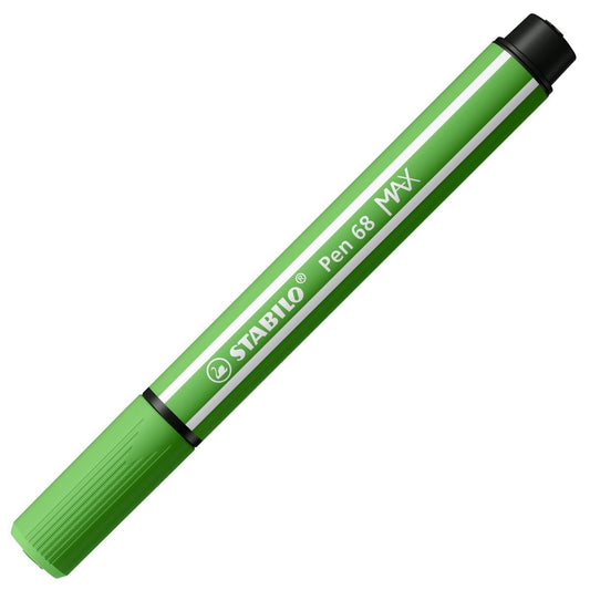 Premium-Filzstift mit dicker Keilspitze - STABILO Pen 68 MAX - Einzelstift - laubgrün