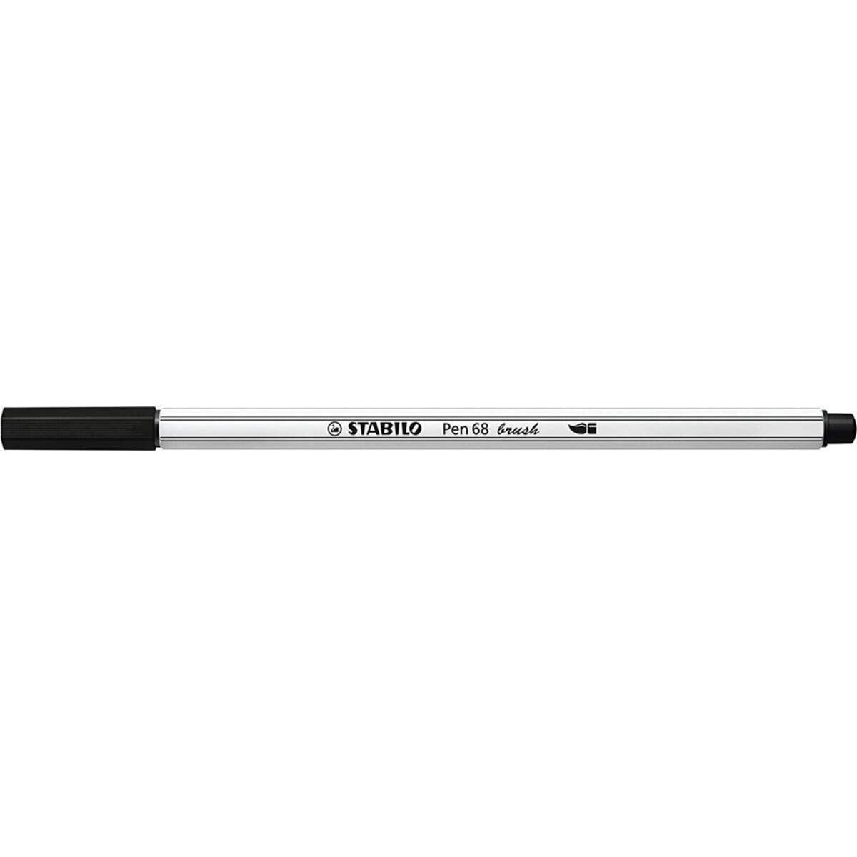 Premium-Filzstift mit Pinselspitze für variable Strichstärken - STABILO Pen 68 brush - 24er Pack - mit 19 verschiedenen Farben