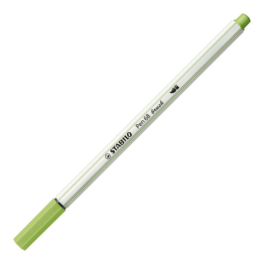 Premium-Filzstift mit Pinselspitze für variable Strichstärken - STABILO Pen 68 brush - Einzelstift - pistazie