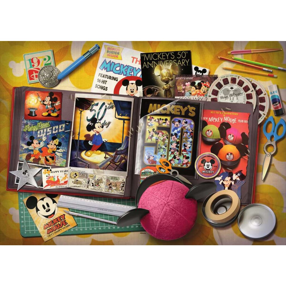 Ravensburger  Puzzle - Disney: 1970 Mickey Moments, 1000 Teile