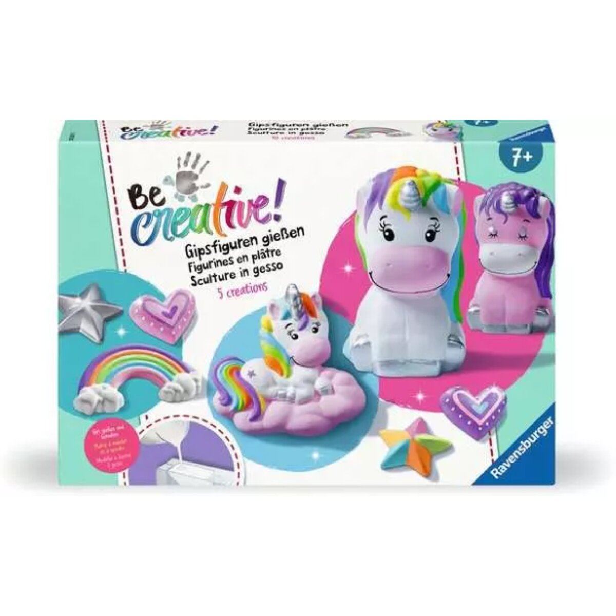Ravensburger BeCrative Midi Bastelset DIY Gipsfiguren gießen Einhorn