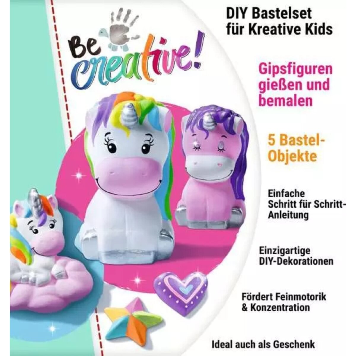 Ravensburger BeCrative Midi Bastelset DIY Gipsfiguren gießen Einhorn