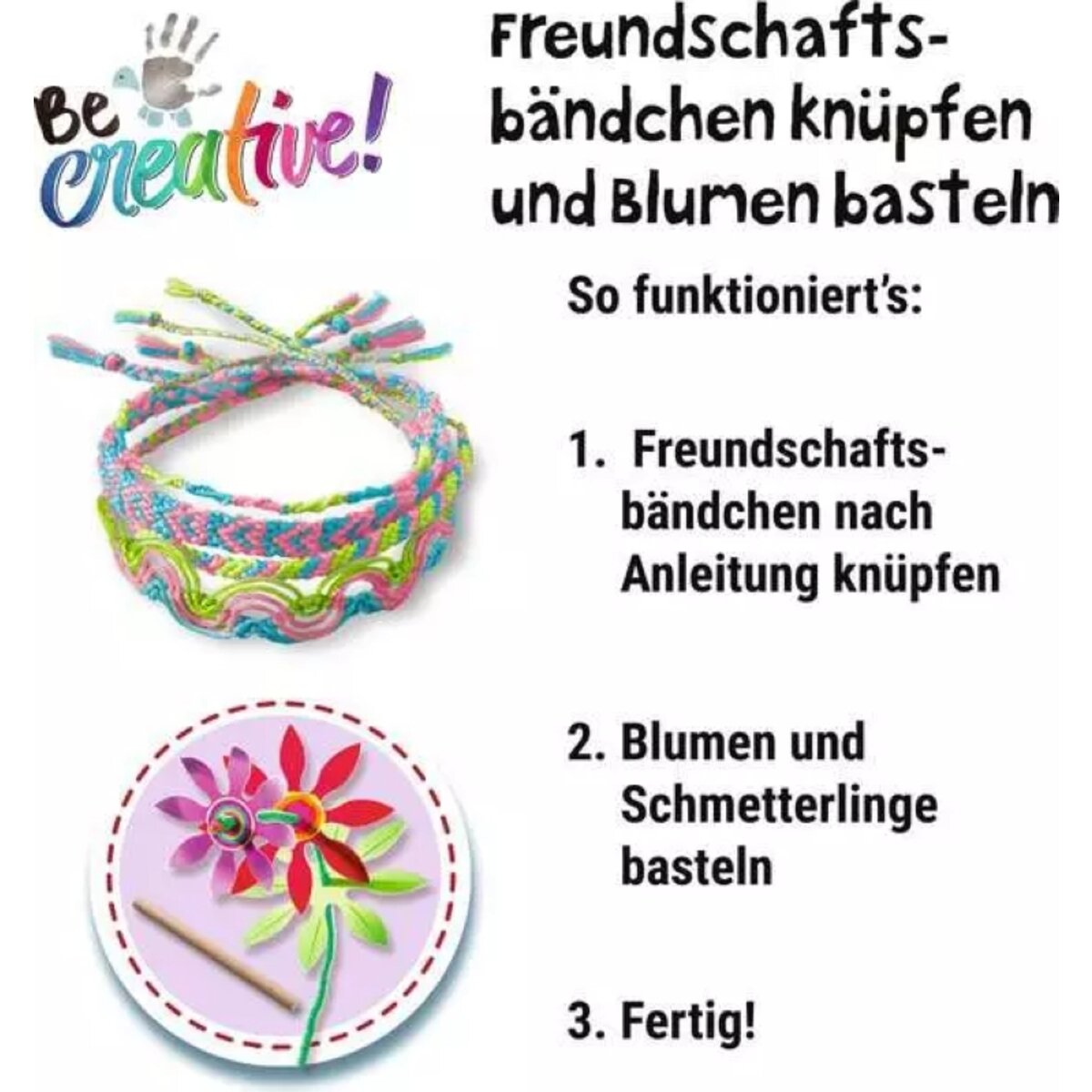 Ravensburger BeCreative Mini-Freundschaftsbändchen & Blumen Bastelset