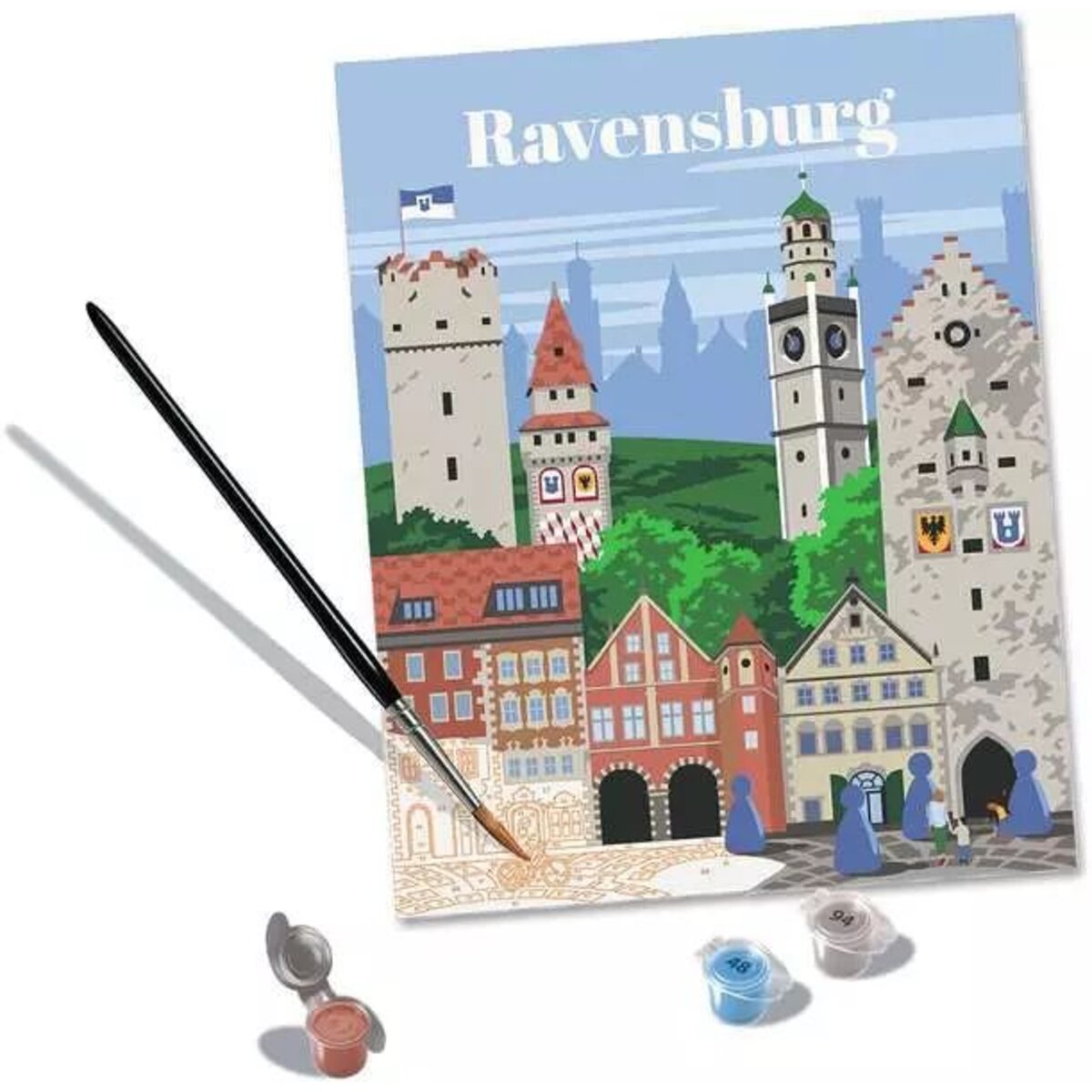 Ravensburger Malen nach Zahlen - CreArt Farbenfrohes Ravensburg