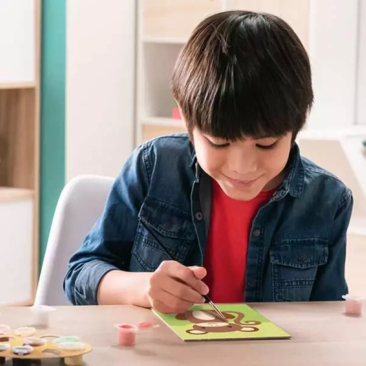 Ravensburger CreArt Kleiner Affe Malen nach Zahlen 8,5 x 12 cm