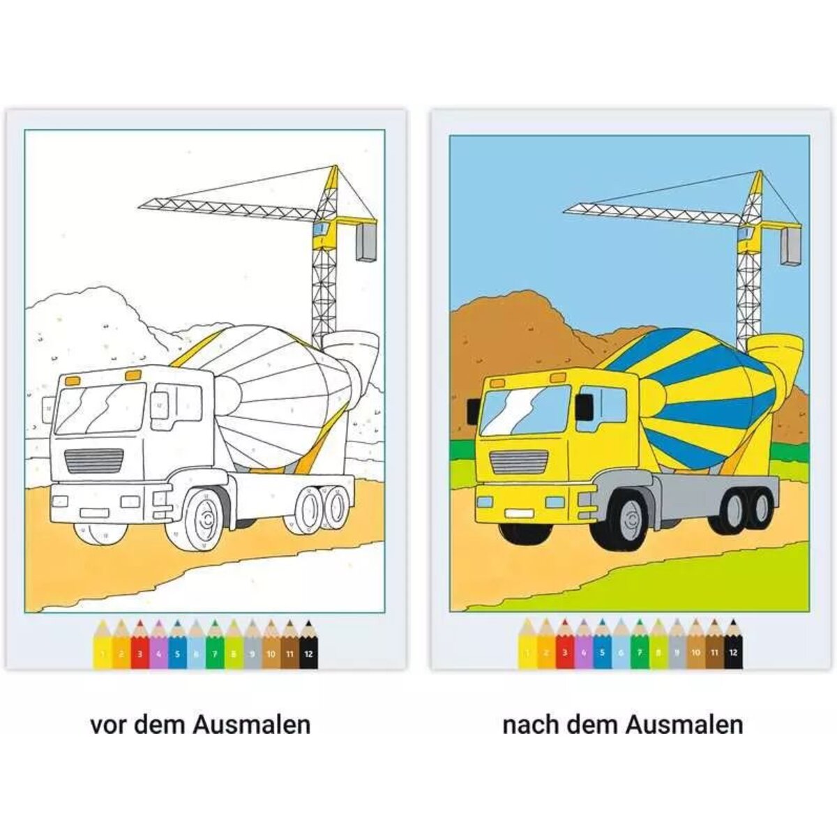 Ravensburger CreArt Malen nach Zahlen ab 5: Fahrzeuge