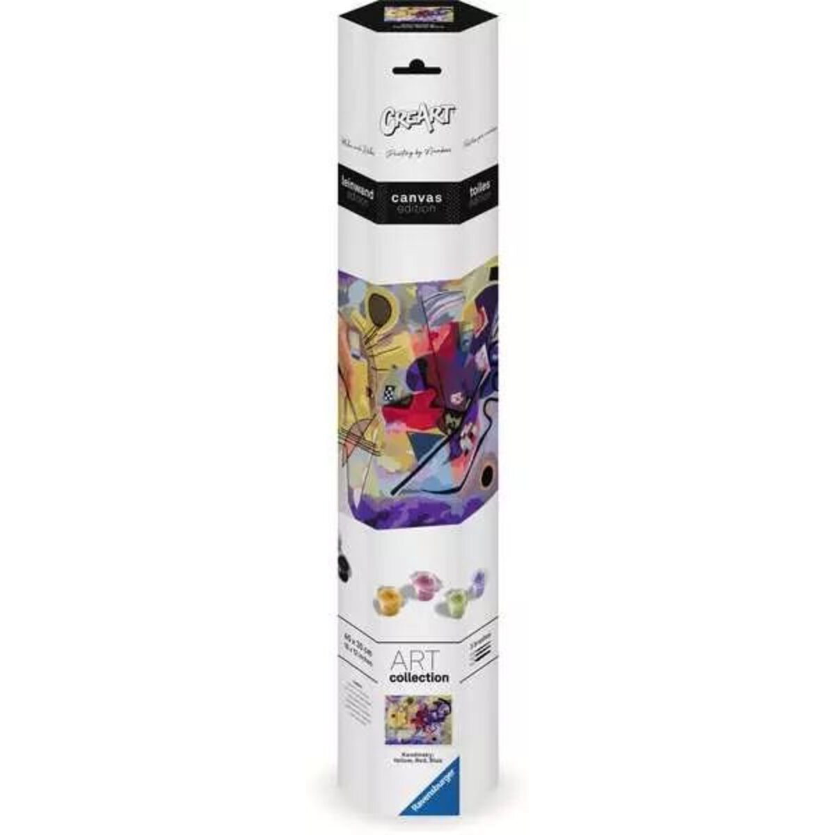 Ravensburger CreArt Malen nach Zahlen - Leinwand ART Collection: Gelb, Rot, Blau (Kandinsky)