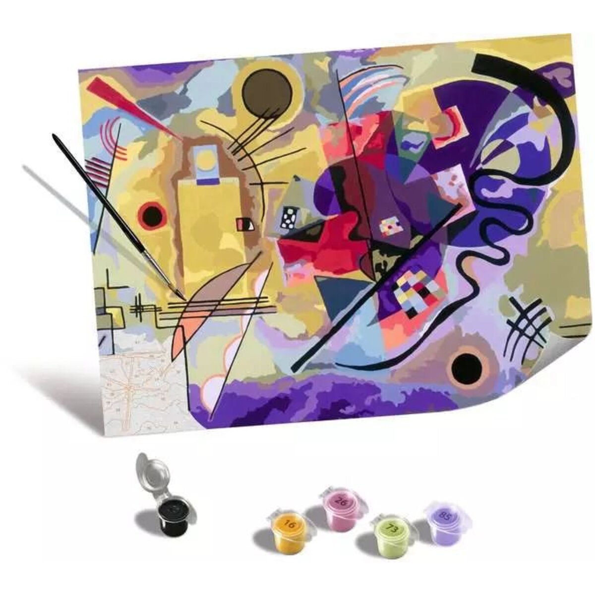 Ravensburger CreArt Malen nach Zahlen - Leinwand ART Collection: Gelb, Rot, Blau (Kandinsky)