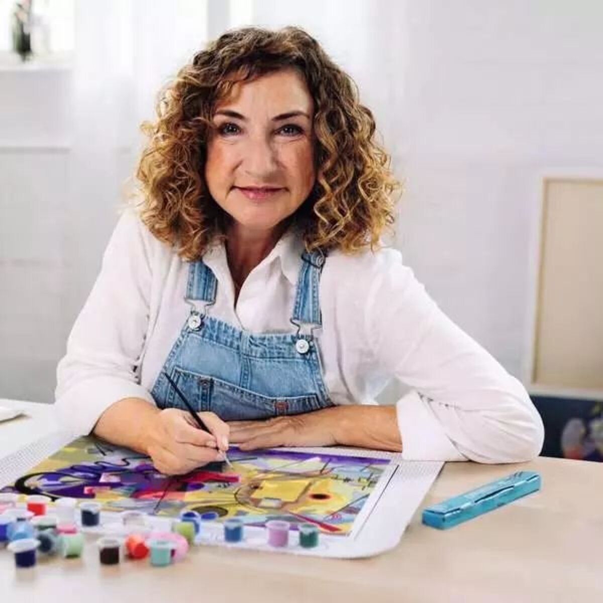 Ravensburger CreArt Malen nach Zahlen - Leinwand ART Collection: Gelb, Rot, Blau (Kandinsky)