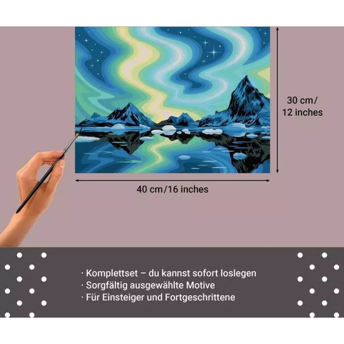 Ravensburger CreArt Malen nach Zahlen - Leinwand Nordlichter