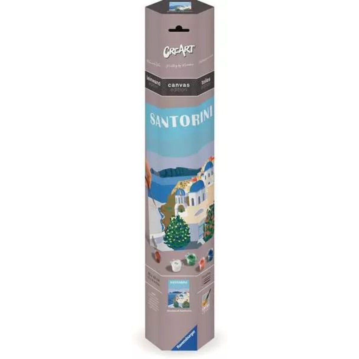 Ravensburger CreArt Malen nach Zahlen - Leinwand Farbenfrohes Santorini