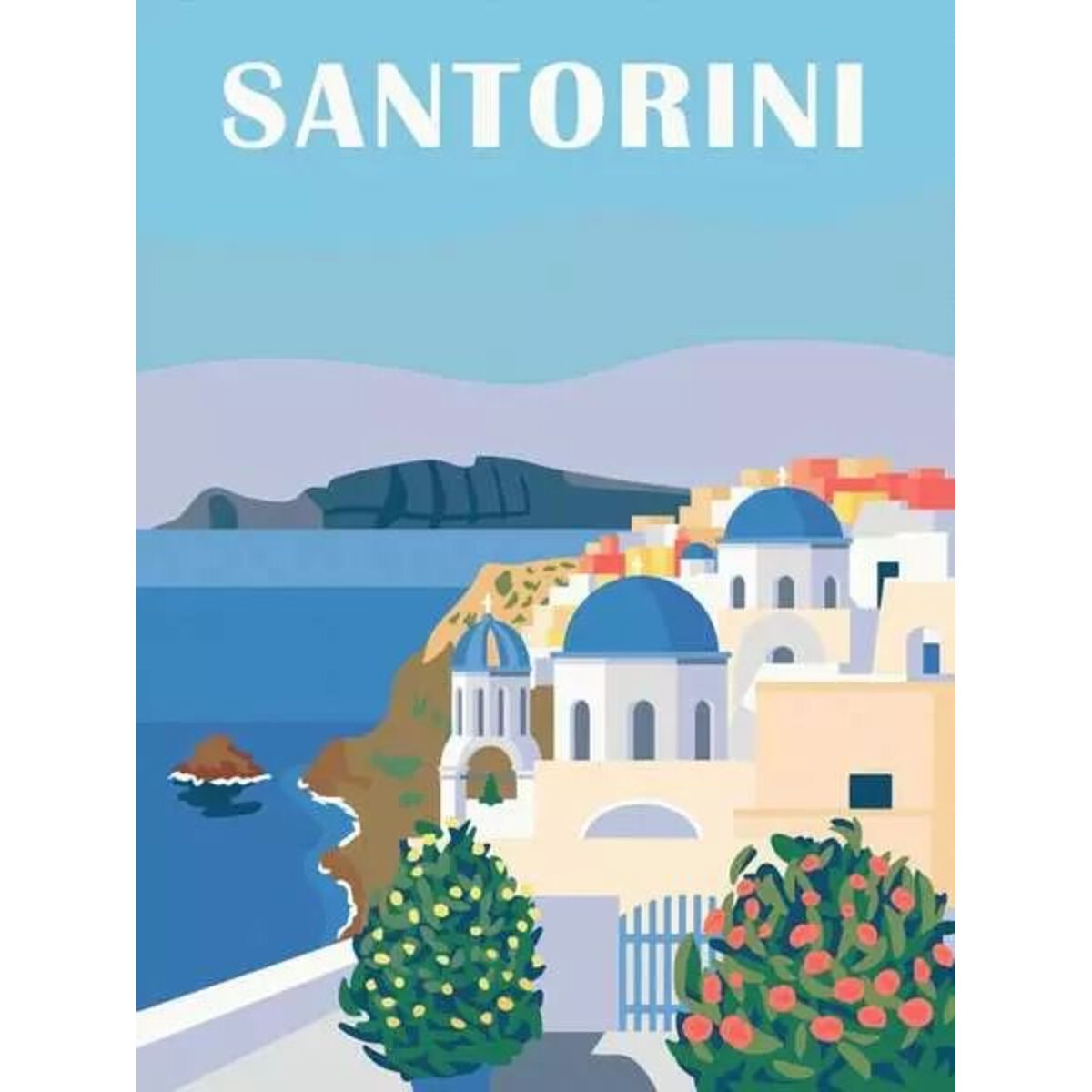 Ravensburger CreArt Malen nach Zahlen - Leinwand Farbenfrohes Santorini