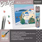 Ravensburger CreArt Malen nach Zahlen - Leinwand Farbenfrohes Santorini