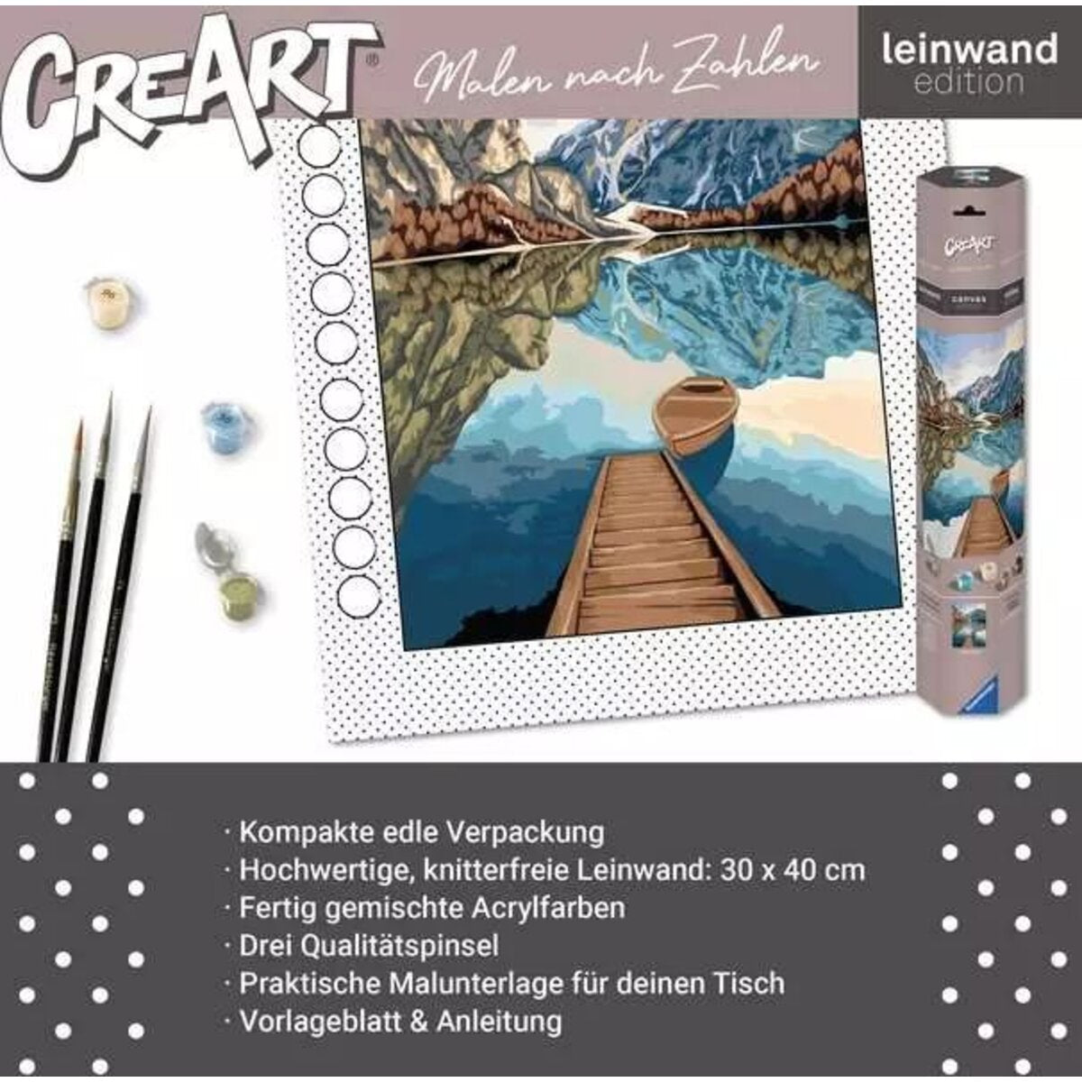 Ravensburger CreArt Malen nach Zahlen - Leinwand Seeblick