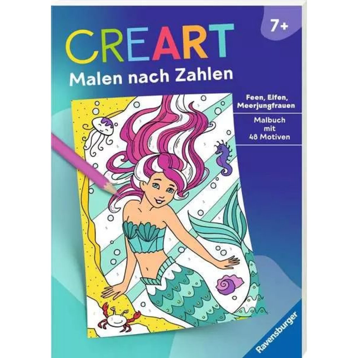 Ravensburger CreArt Malen nach Zahlen ab 7: Feen, Elfen, Meerjungfrauen
