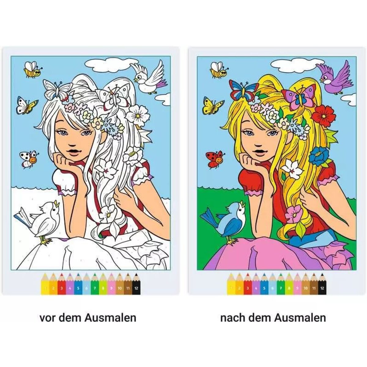 Ravensburger CreArt Malen nach Zahlen ab 7: Feen, Elfen, Meerjungfrauen