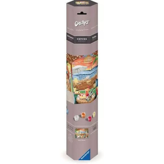 Ravensburger CreArt Malen nach Zahlen - Leinwand Gemütliche Strandhütte