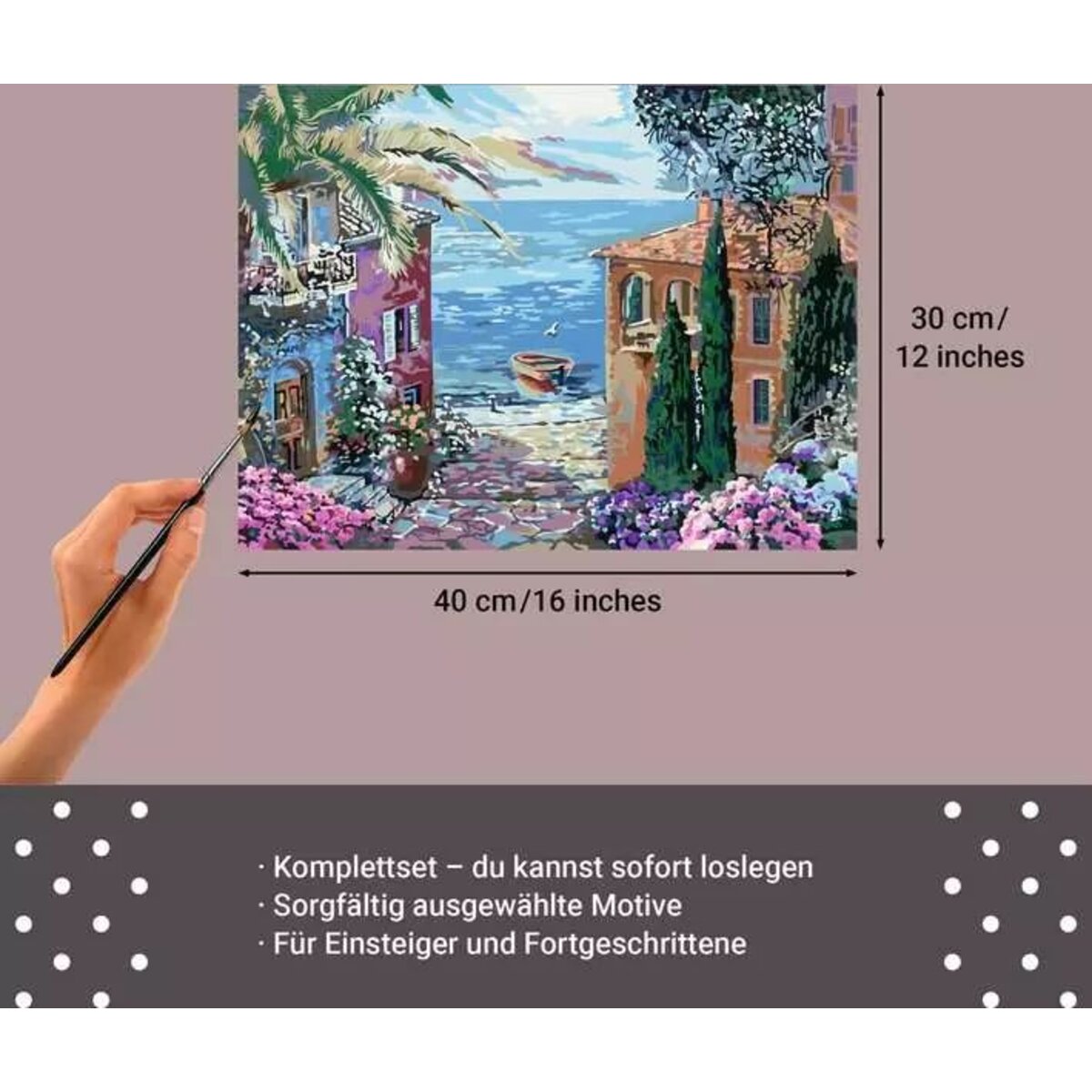 Ravensburger CreArt Malen nach Zahlen - Leinwand Mediterrane Landschaft