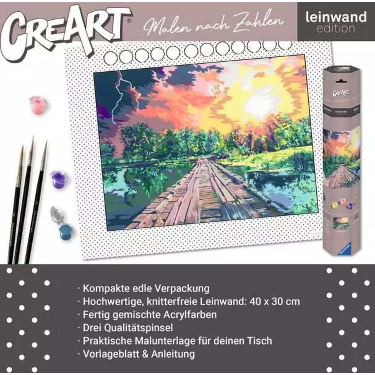 Ravensburger CreArt Malen nach Zahlen - Leinwand Magisches Licht