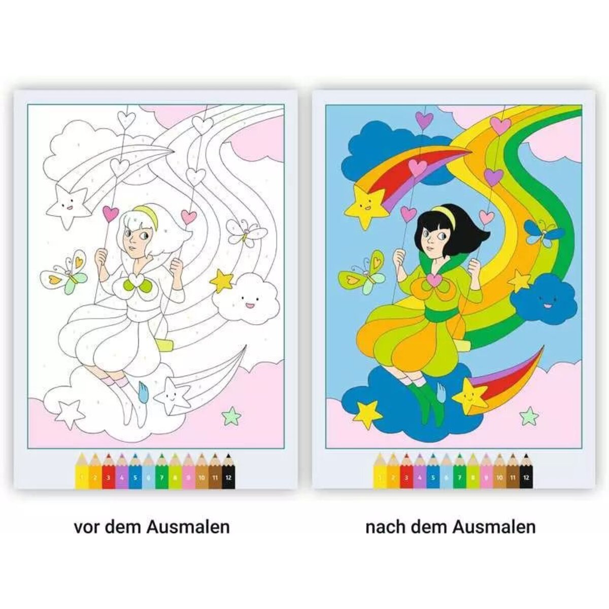 Ravensburger CreArt Malen nach Zahlen ab 5: Regenbogenland