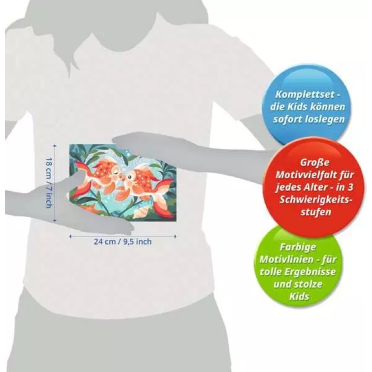 Ravensburger CreArt Verliebte Fische Malen nach Zahlen 24 x 18 cm