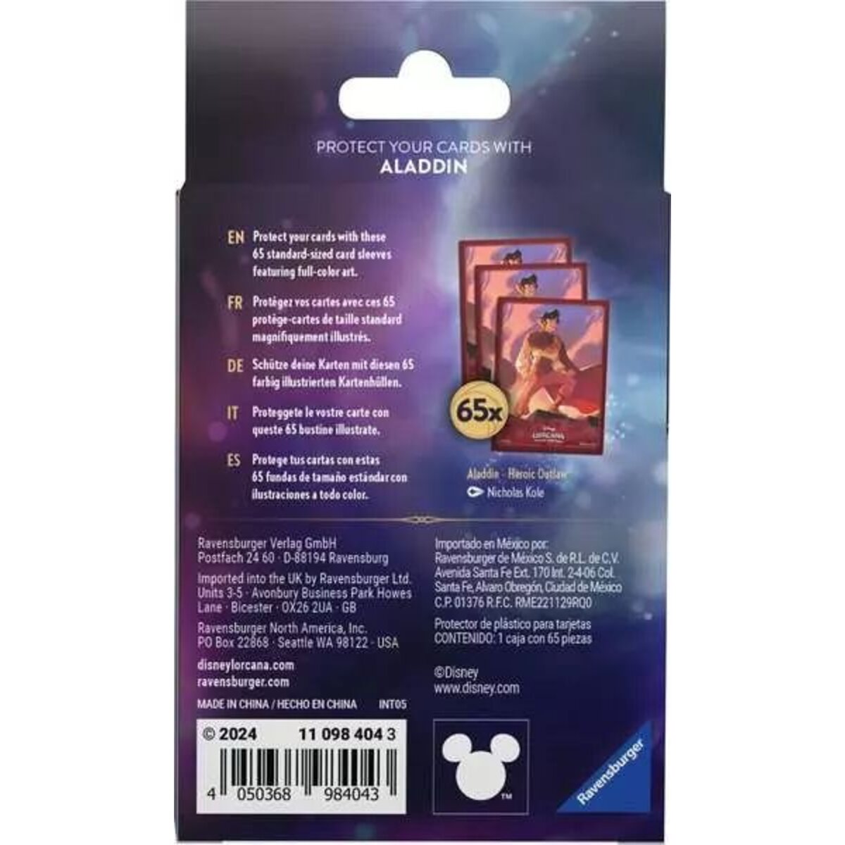 Ravensburger Disney Lorcana: Himmelsleuchten - Kartenhüllen Aladdin