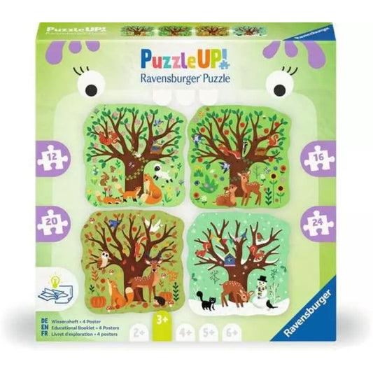 Ravensburger 4 Kinderpuzzle 12 + 16 + 20 + 24 Teile Vier Jahreszeiten 19 x 19 cm